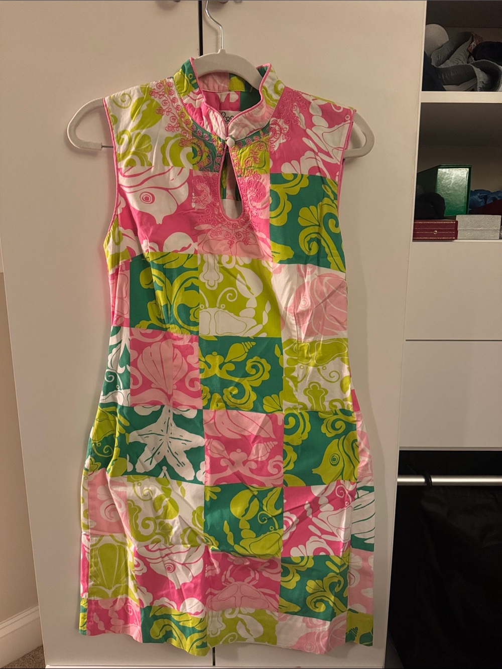 Lilly Pulitzer Shift Dress in Pink & Green